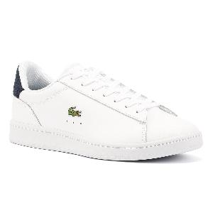 Baskets blanches en cuir pour hommes Lacoste Carnaby réduction de 49