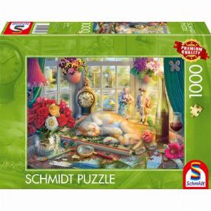 Schmidt Spiele Puzzlezeit mit Katze 1000 Teile Puzzle SchmidtSpiele59789