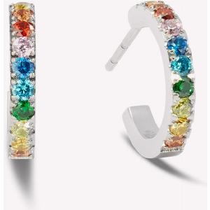 Enjoy 13 off Coeur De Lion Elegance Halo Hoop Earrings in Multicolour Zirconia
