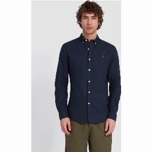 Brewer Navy Slim Fit Organic Cotton Oxford Shirt Now 65 Save 13