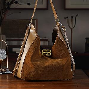 PU Patterned Tote Bag Size 35x12x35 Coffee