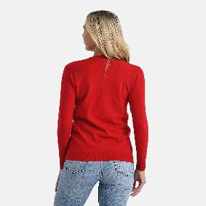 Get 25 Off on Size S Red Maisi Crew Neck Cardigan