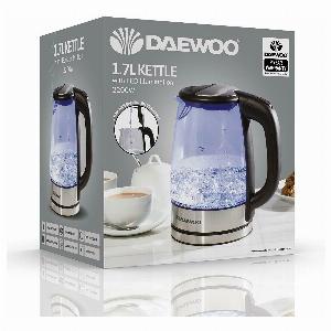 Daewoo SDA1669 17L Glass Kettle with Illumination Now 2195 Was 3995