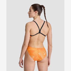 arena Badeanzug  Damen  blackteam orange