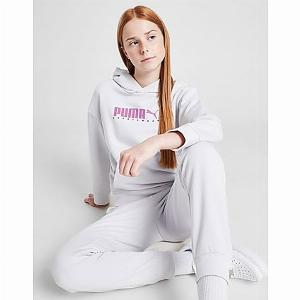PUMA Girls Logo Hoodie Junior Grey
