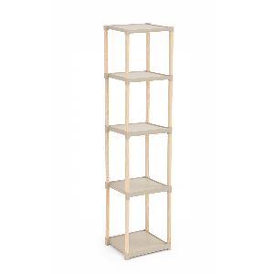 Scaffale 5 ripiani 25x135x26 cm in polipropilene