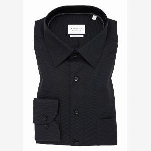 33 Rabatt auf strukturiertes schwarzes Hemd im modernen Schnitt