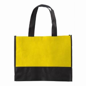 Promotional Nonwoven 80 grm² shopping bag Brenda  yellow  branded with your logo