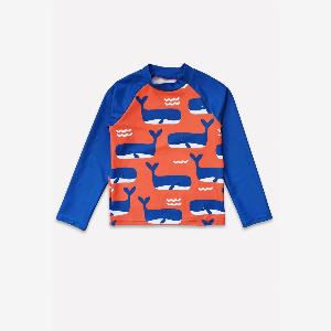 Whale Waves Print Kids Rash Vest  Shorts Bundle  56y  116cm 23y  98cm