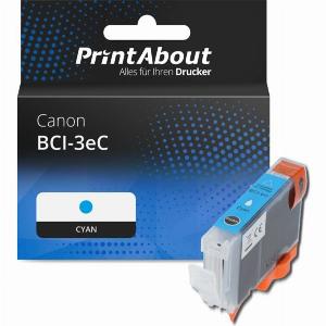 PrintAbout Druckerpatrone BCI3eC Cyan für Canon