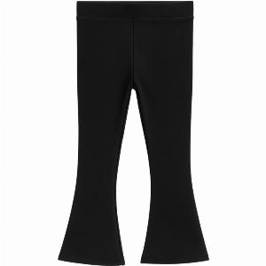 Please leggings bambina flare nero