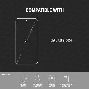 Galaxy S24 Leather Bumper Case  Navy Blue