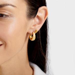 Katie Loxton With Love Signet 18Karat GoldPlated Hoop Earrings
