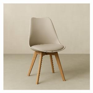 Ensemble 4 chaises polypropylène beige Scandinavian