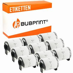 Bubprint 10x Etiketten kompatibel für Brother DK22243 102mm x 3048m