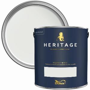 Dulux Heritage Velvet Matt Paint 1L Panel White High Quality Matt Emulsion Paint