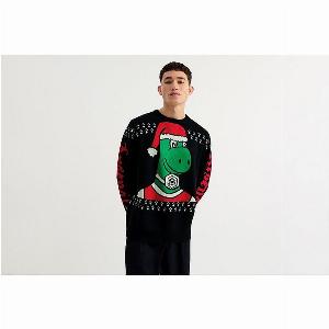 Enjoy 50 Discount on the Arsenal Gunnersaurus Christmas Jumper Black