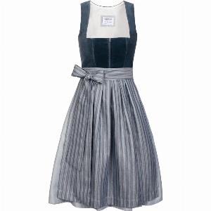 Midi Dirndl Veronika Samt Petrol fällt eine Nr größer aus