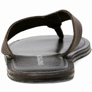 Réduction de 41 sur les tongs en cuir marron Jack  Jones pour homme