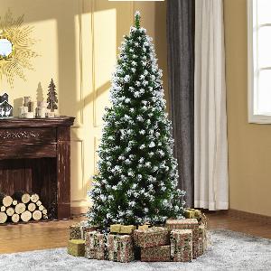 HOMCOM 180 cm Weihnachtsbaum mit Kunstschnee faltbar für drinnen jetzt 6890  18  Rabatt