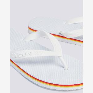 Barracuda ciabatte infradito con profili arcobaleno bianco 4546