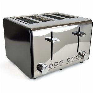 Kitchen Toaster Wide Slot 4 Slice 1800W  Stainless Steel