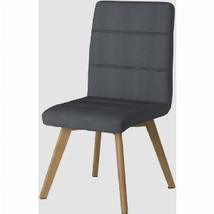 Albion Fabric Home And Office Chair With Oak Legs In Grey