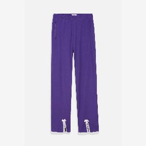 Get 23 Off Enorsia Womens Purple Lace Hem Christmas Trousers UK 10