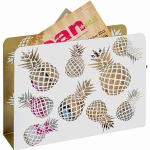 Enjoy 50 Discount on Starke White and Gold Metal Magazine Holder