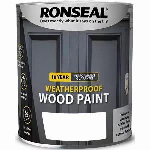 Enjoy 13 Discount Ronseal 10Year Weatherproof Wood Paint Gloss Black 25L