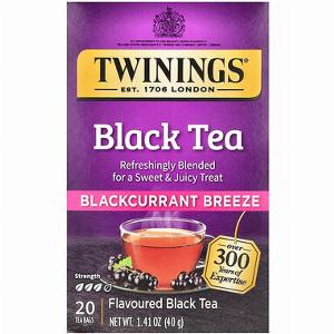 Twinings Flavored Black Tea Blackcurrant Breeze 20 Tea Bags 141 oz 40 g