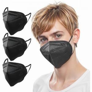 VEVOR KN95 Face Masks 50 Pack KN95 Particulate Respirator Mask Breathable and Disposable FiveLayer Filtration Dust Masks PollenFiltering Allergy Mask for Workshop Construction Mall Black