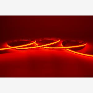 COB LED Streifen 24V 480 LEDsm 8 mm 10Wm Rot IP33 homogener Lichtstreifen