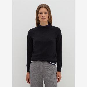 Stefanel  Pulli aus Wolle Baumwolle und Kaschmir Damen Schwarz