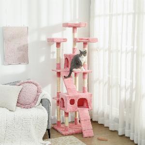 Save 47 on 173 cm PawHut cat tree pink scratch post  activity centre
