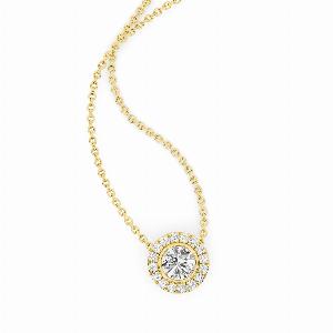 Enjoy 42 Discount on Apex Lab Grown Halo Diamond Pendant in 10K Gold