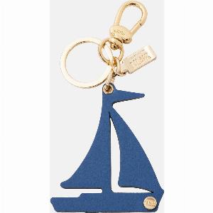 Portachiavi barca a vela in pelle Blu Astrale