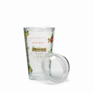 Twinings Over Ice Tea Shaker  Tea Caddy  Tea Storage Caddy  Black  White  Teaware  Tea Lover Gift