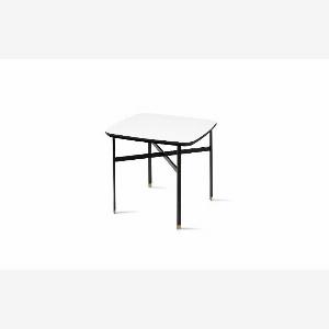 Skovby Coffee Table  240 solid oak white oil black steel legs