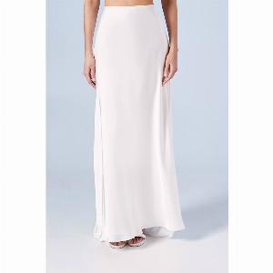 Satin Bridal Skirt With Puddle