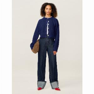 Enjoy 6 Discount on Navy August Cable Cardigan