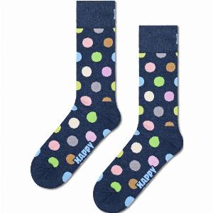 Navy Polka Dot Socks  Fun  Colorful Crew Socks