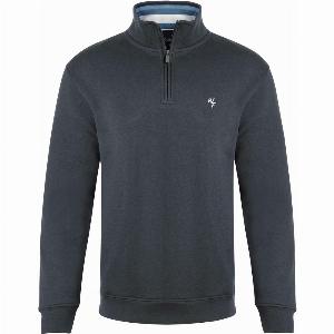 Weird Fish Archer Eco WF Branded 14 Zip Sweatshirt Navy Size S