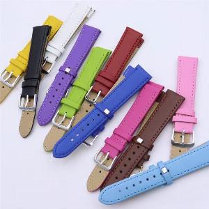 10mm12mm14mm16mm18mm20mm22mm24mm Uomo Donna PU Pelle Solido Cinturino Orologio Cintura Cinturino Orologio 14mm blu