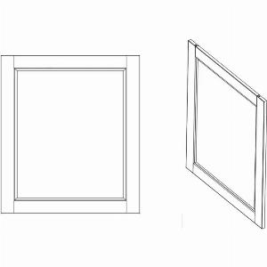 Prestigious Grey Shaker Mirror  30W x 30H