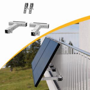 Powerness Aufständerung Solarmodul Halterung Balkonkraftwerk für Balkon Haken Neu  Silber  8 Sets für 8 solarpanel  Powerness ExpressVersandkosten werden bei der Kasse berechnet