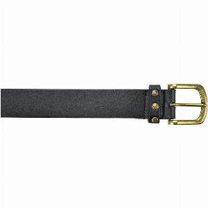 Coastal Ladies Premium Leather Belt With Gold Buckle Size L Black