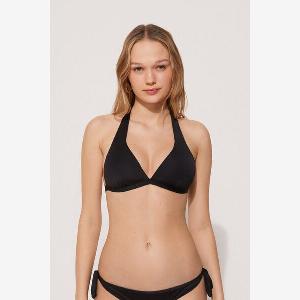 Tezenis Haut de Maillot de Bain Triangle Préformé à Larges Bretelles Uni Recyclé Femme Noir Taille XL