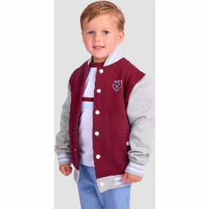 Enjoy 10 Discount on West Ham Junior Puff Print Jacket  ClaretBlue