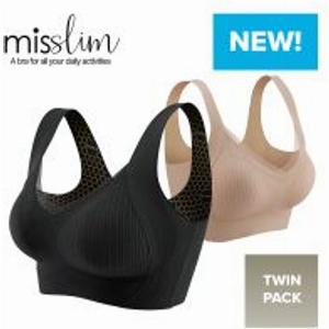 Get 17 Discount on Misslim Shapewear Bra  Set of 2 Medium